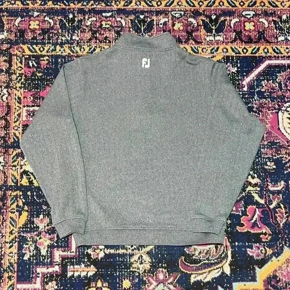 FootJoy Jacket Mens Large Gray 1/4 Quarter Zip Performance Pullover Athleisure - Picture 2 of 2